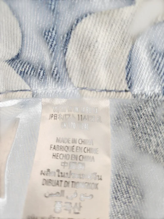 NWT Disney Light Blue Floral Print Denim Jacket with Minnie Motif - Picture 8 of 8